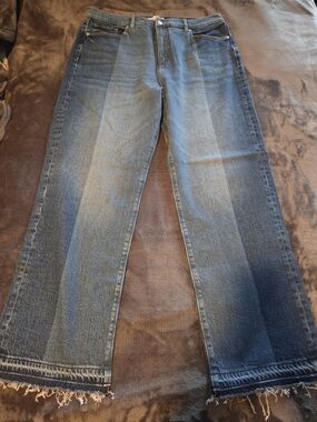 LOFT Women's Two-Tone Blue Bootcut Jeans